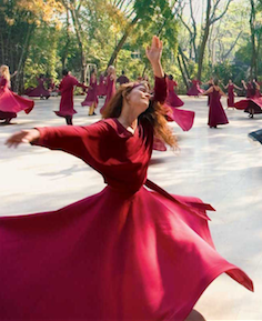 Sufi dancing in the ashram in India